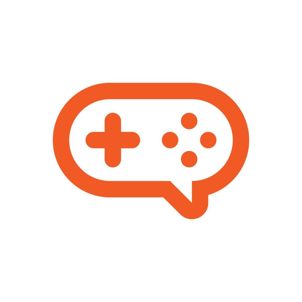 illustration vector graphic of game talk logo with gamepad button style of speech bubble, for a company logo or symbol