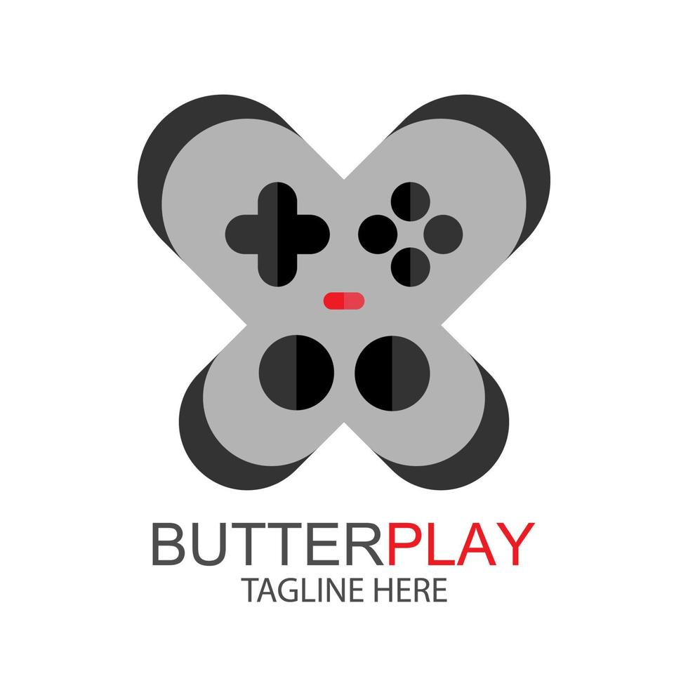 butterfly-shaped gamepad logo, for a company logo or symbol vector