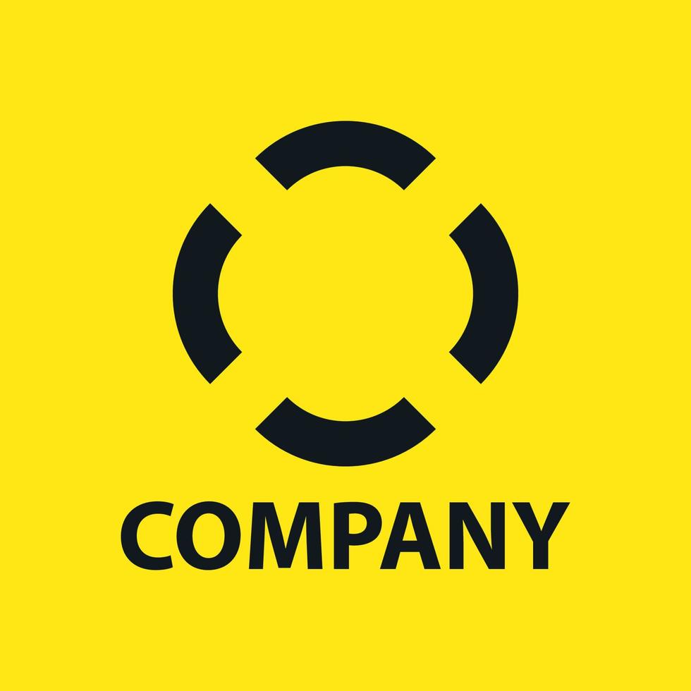 rounded circular dashed logo, for a company logo or symbol vector