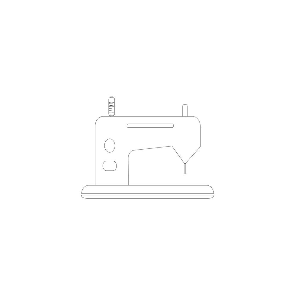 Ilustración de vector de imagen de icono de máquina de coser