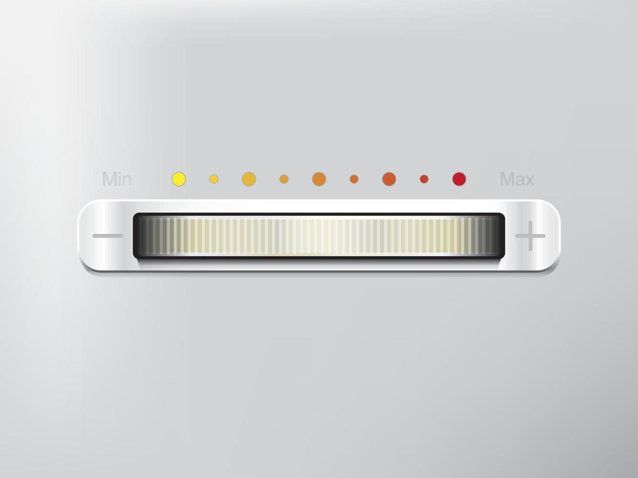 Slider bar equalizer white on gray background vector