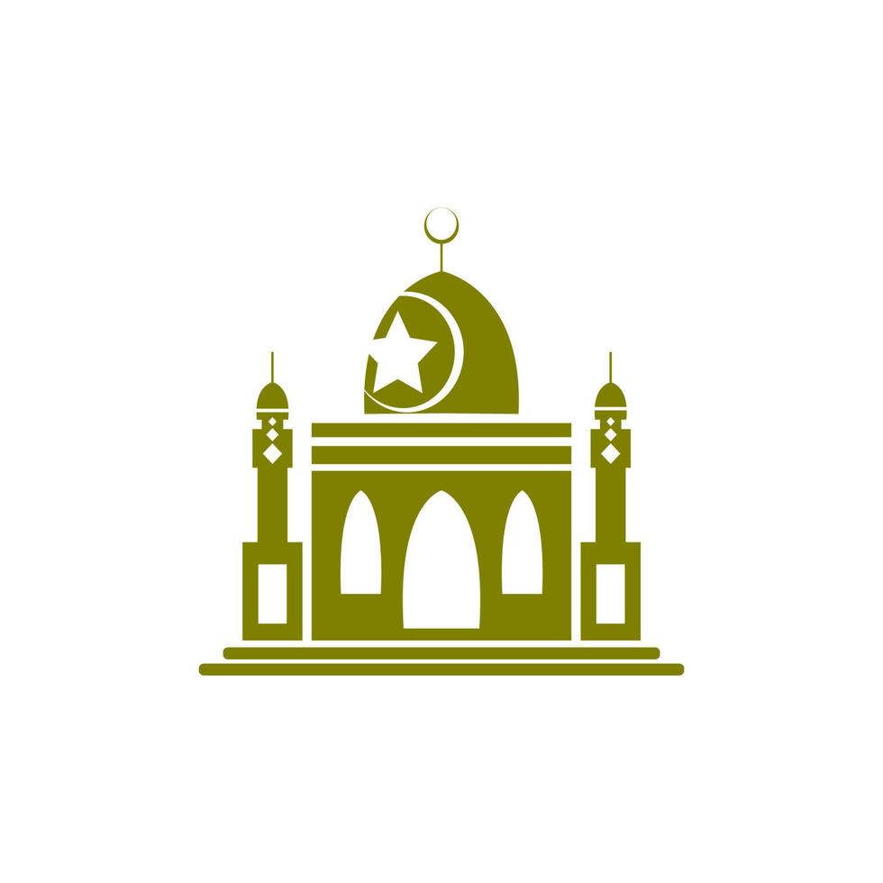Diseño de ilustración de vector de icono de dibujo de mezquita