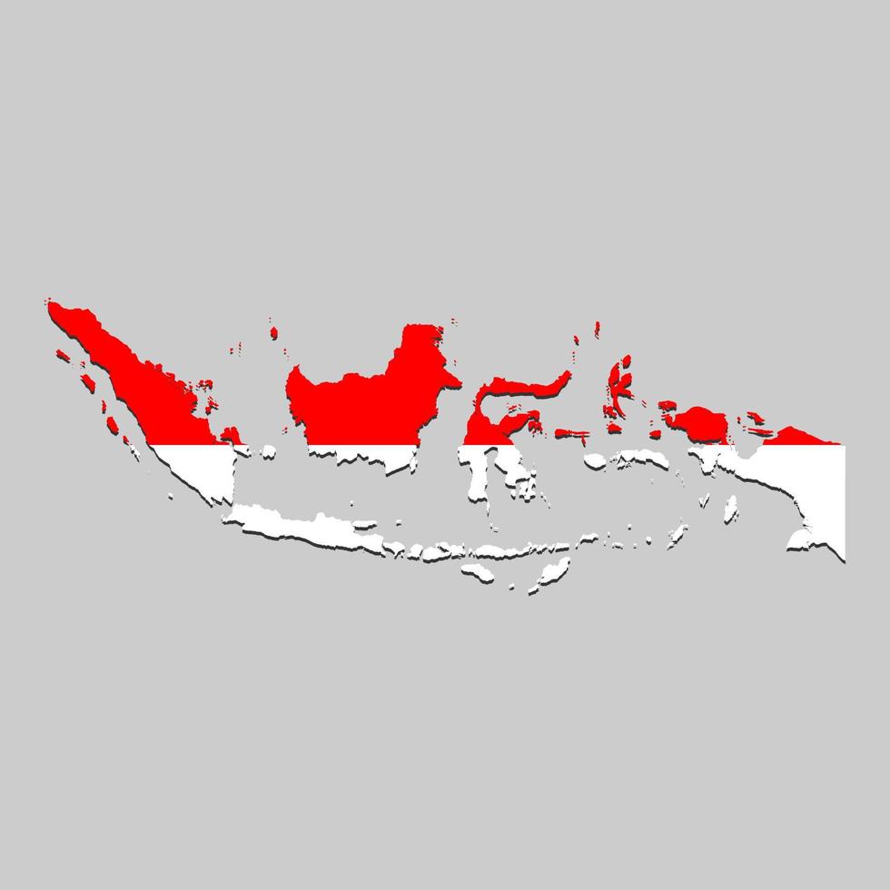 Map with national flag vector