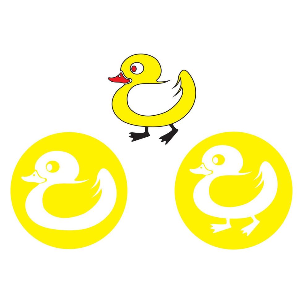 vector de icono de logotipo de símbolo de pato