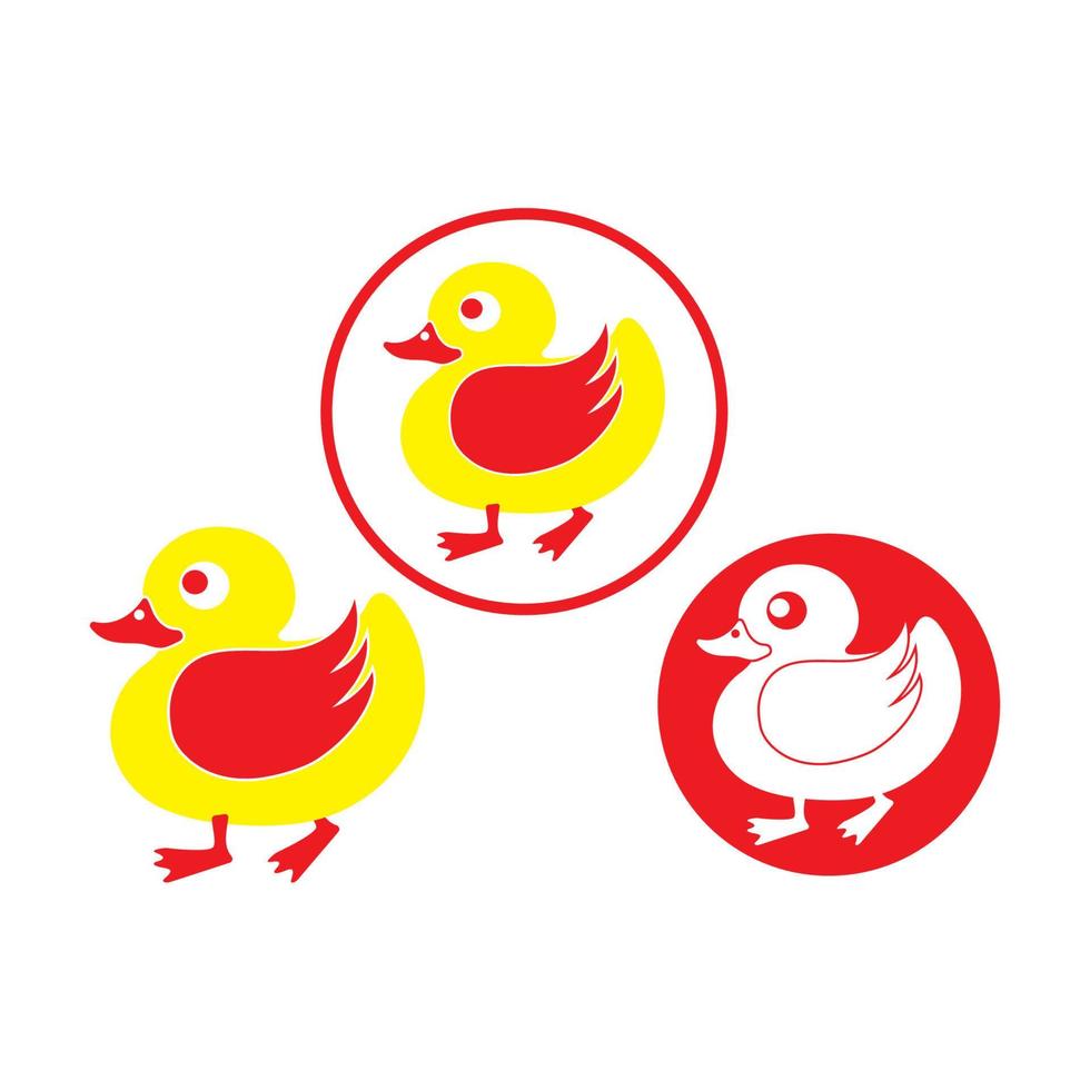 Duck symbol logo icon vector