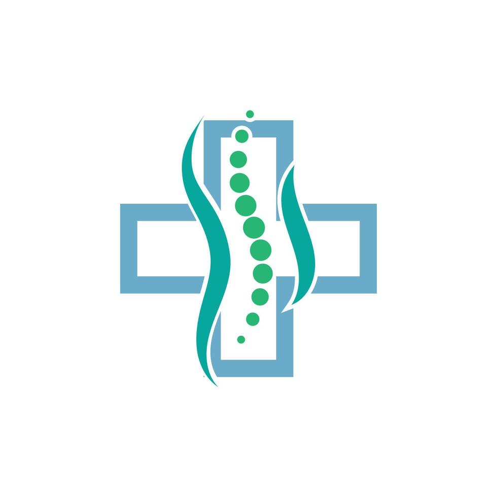 Spine diagnostics symbol logo template vector illustration design