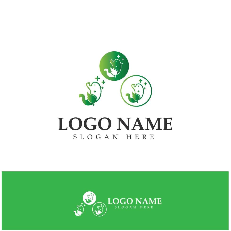Stomach Health Logo vector illustration design - creative Gastroenterology Healthy Logo element icon, Stomach healthcare icon vector template