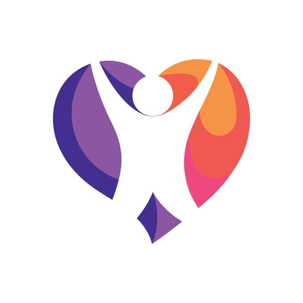 heart love logo beautiful design concept icon tamplate vector