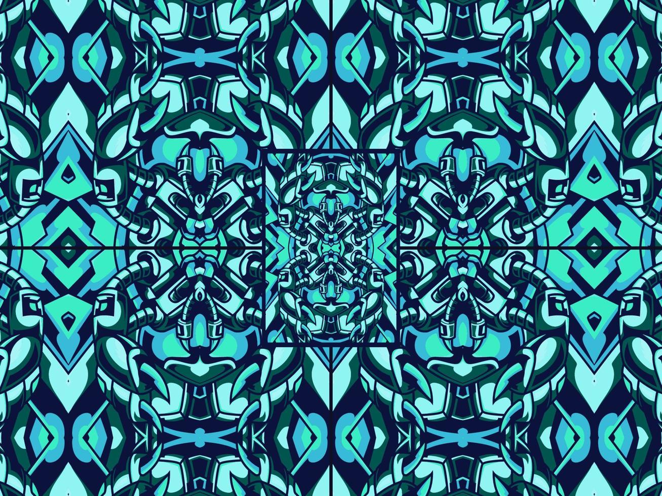 set color combination of seamless ornamental pattern vector