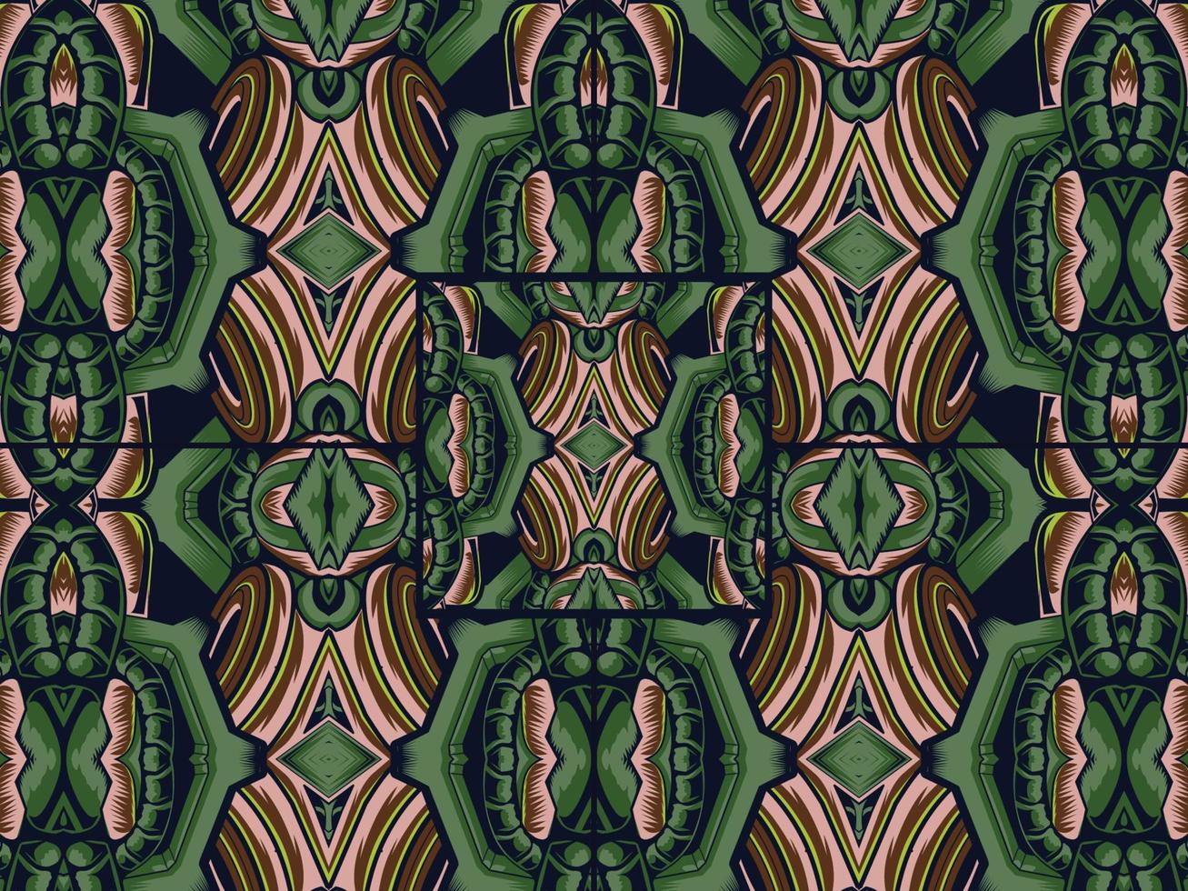 set color combination of seamless ornamental pattern vector