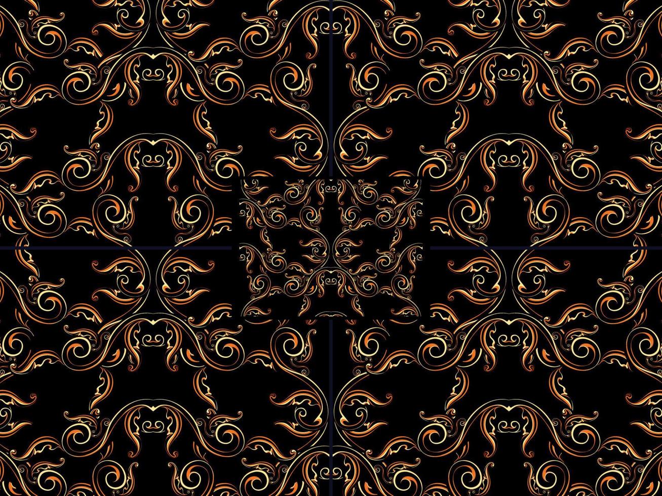 set color combination of seamless ornamental pattern vector