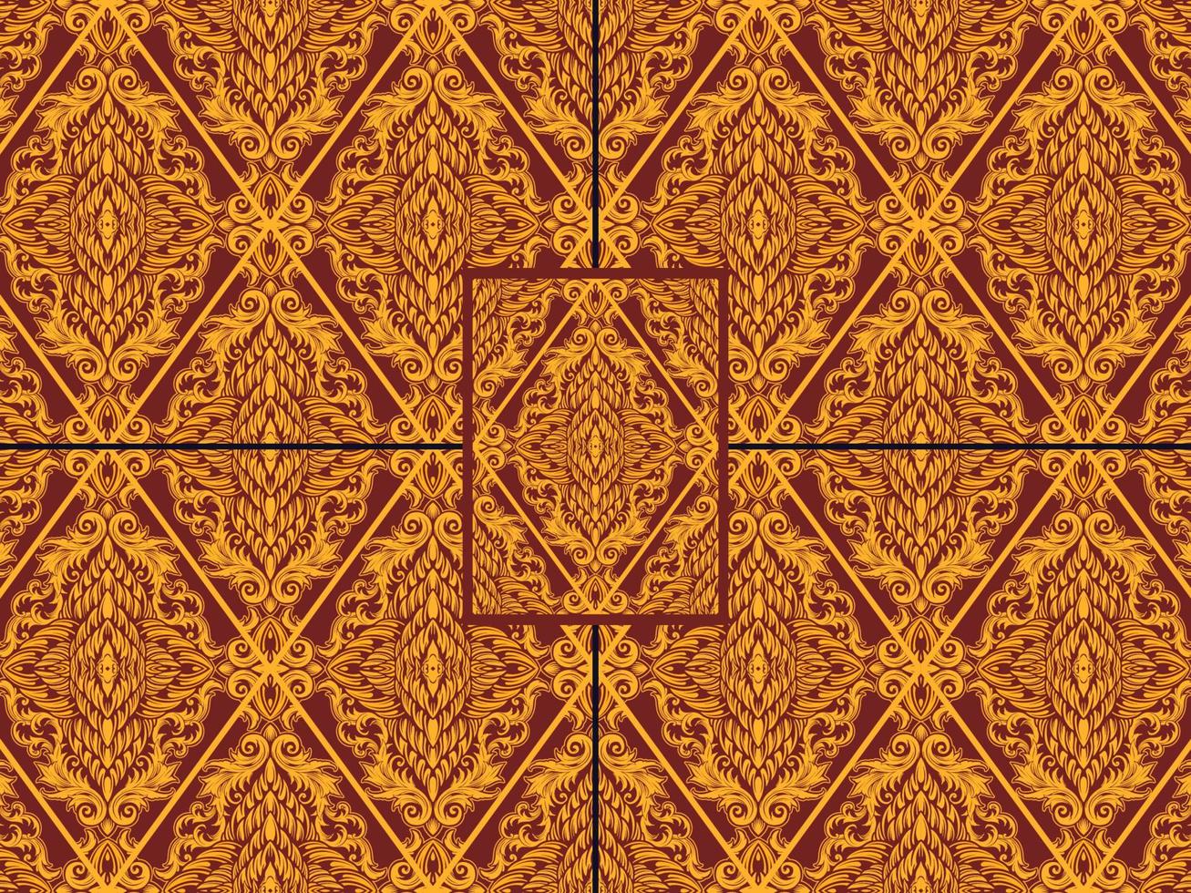 set color combination of seamless ornamental pattern vector