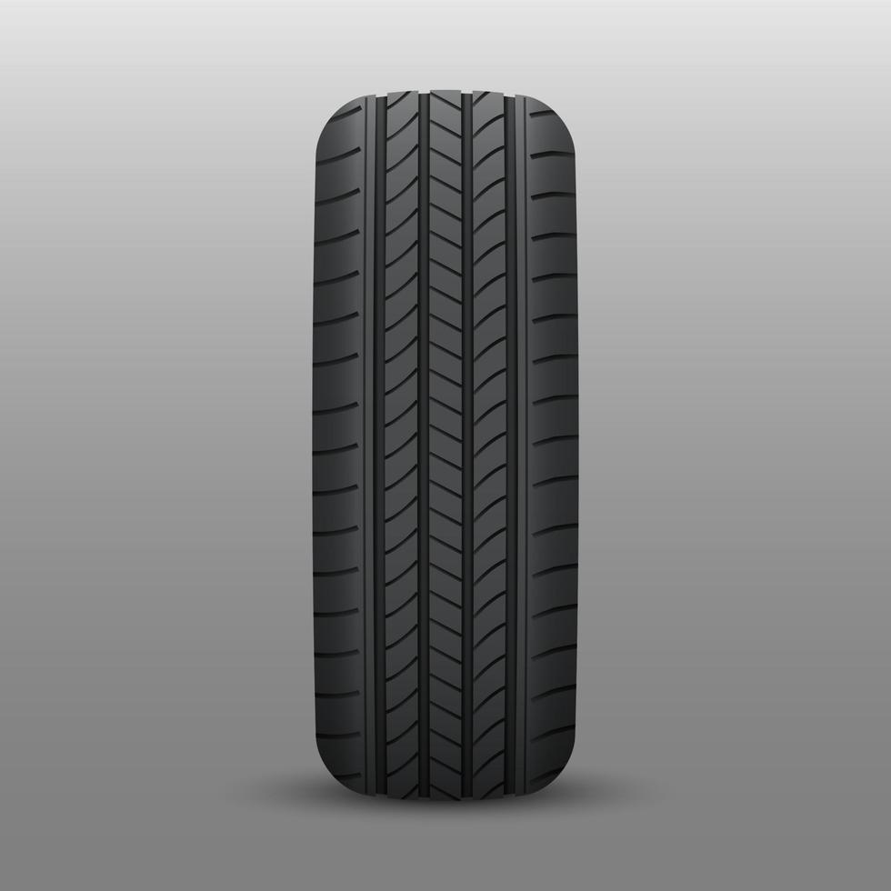 Realistic car wheel tyre vector