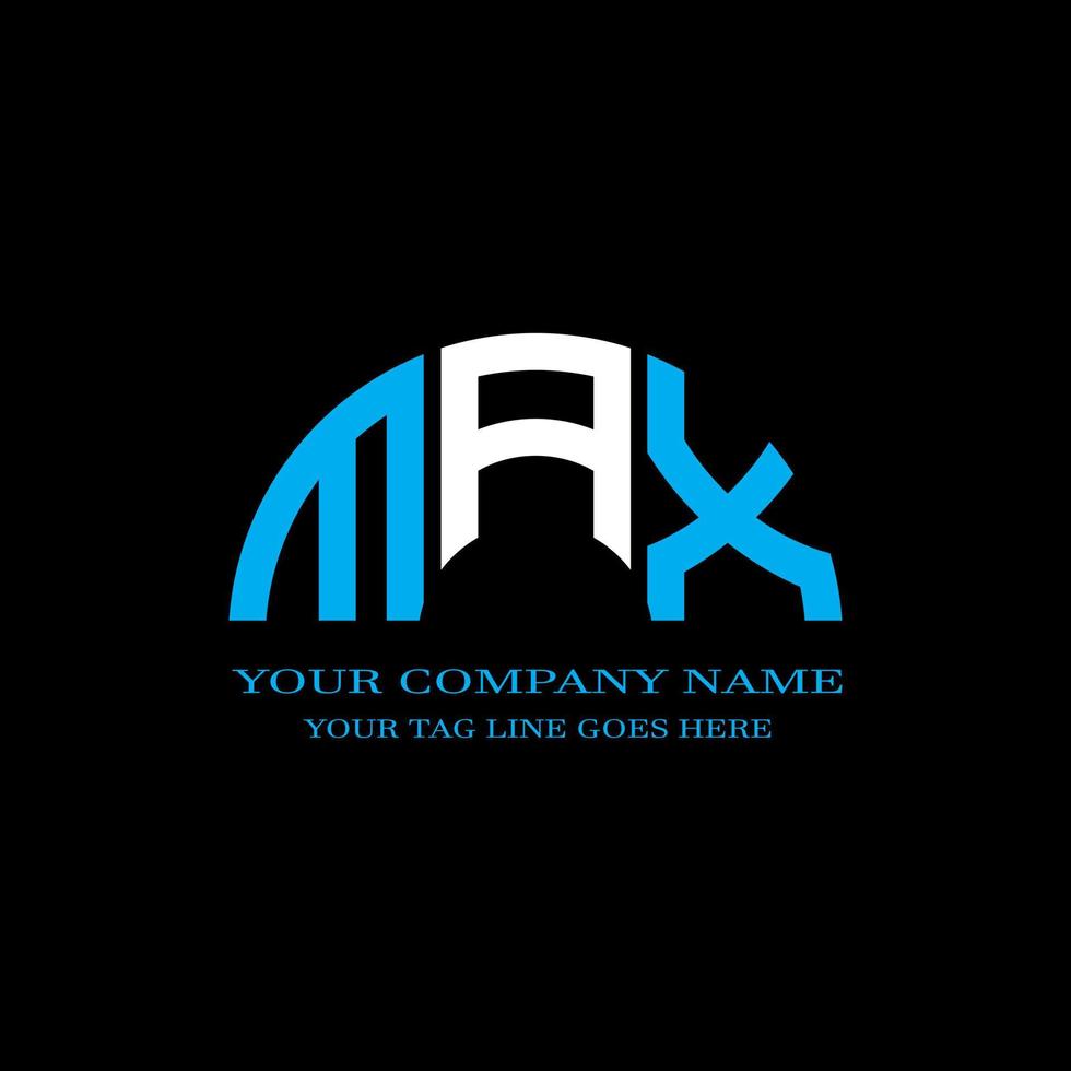 diseño creativo del logotipo de la letra max con gráfico vectorial vector