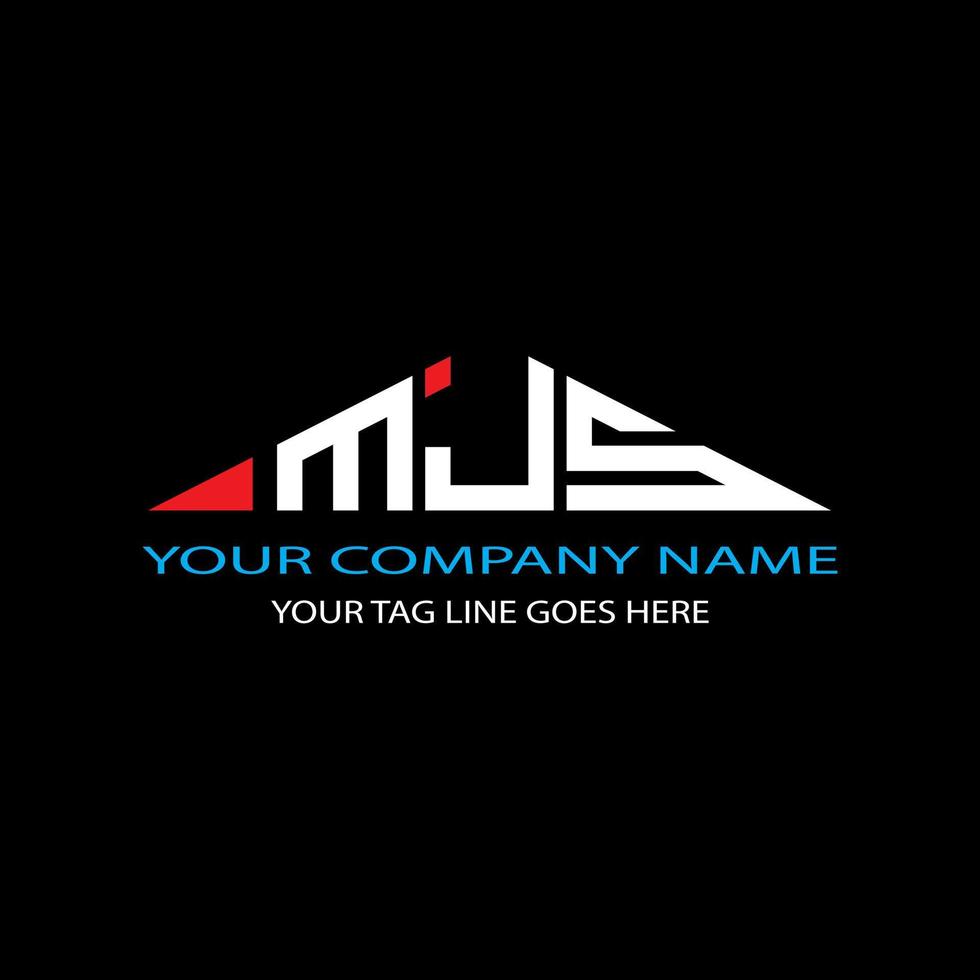MJS letter logo creative design with vector graphic