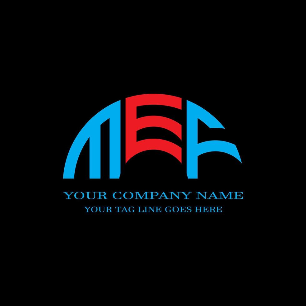 MEF letter logo creative design with vector graphic