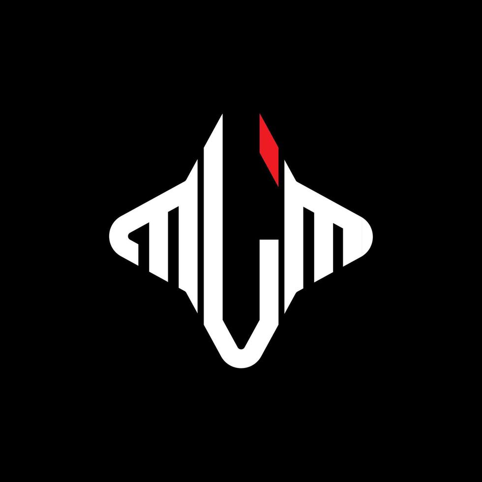 MLM letter logo creative design with vector graphic