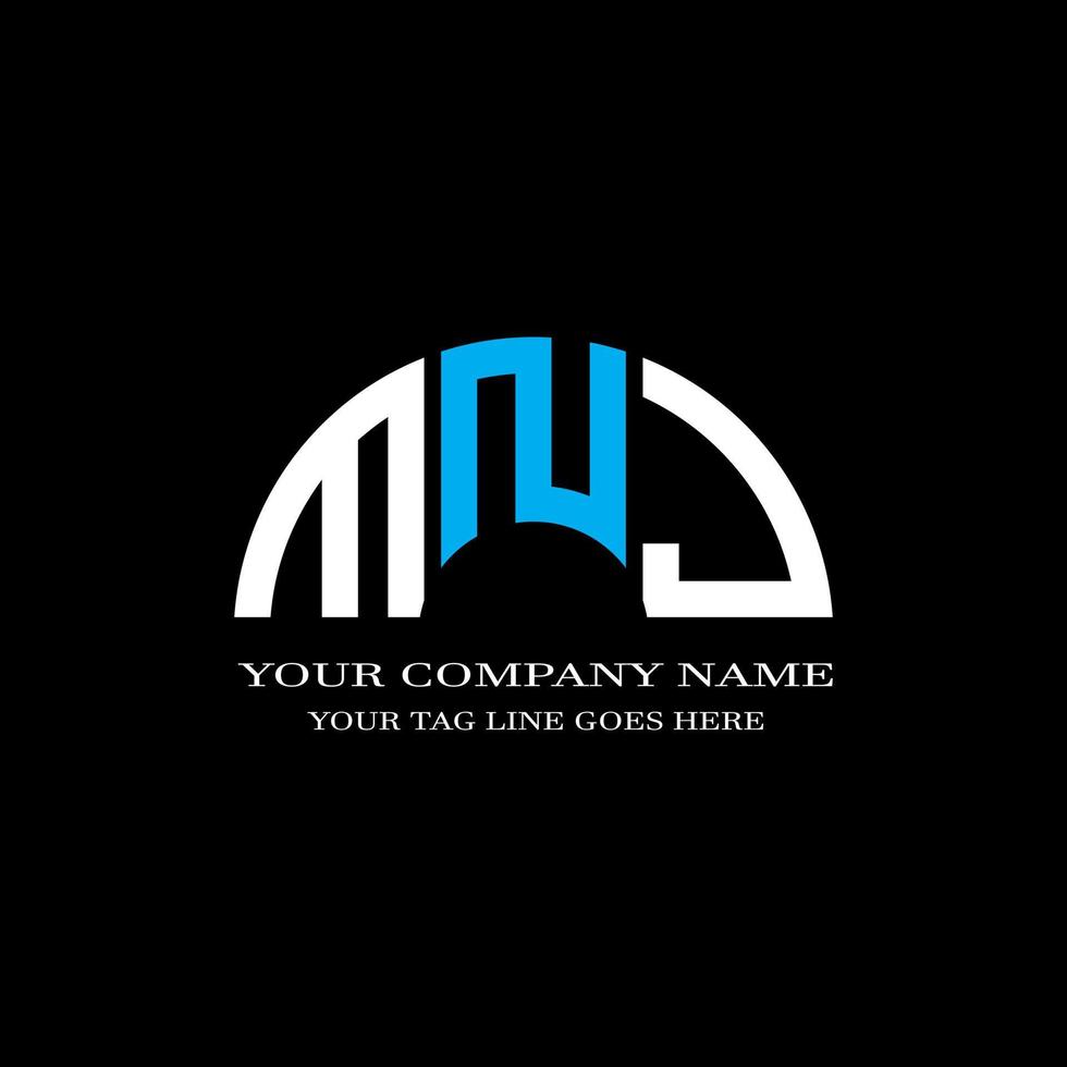 MNJ letter logo creative design with vector graphic