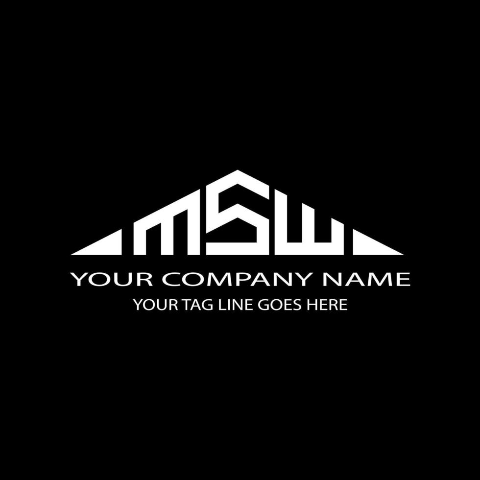 MSW letter logo creative design with vector graphic