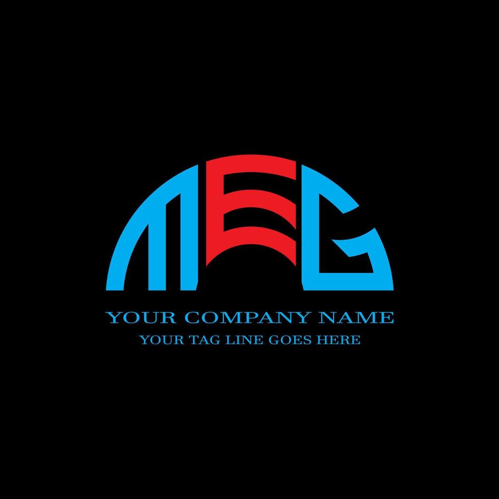 MEG letter logo creative design with vector graphic