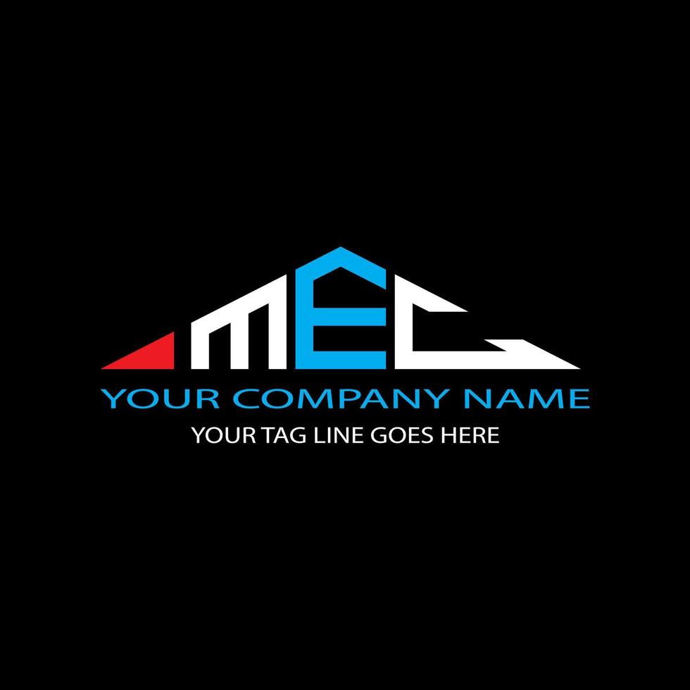 MEC letter logo creative design with vector graphic