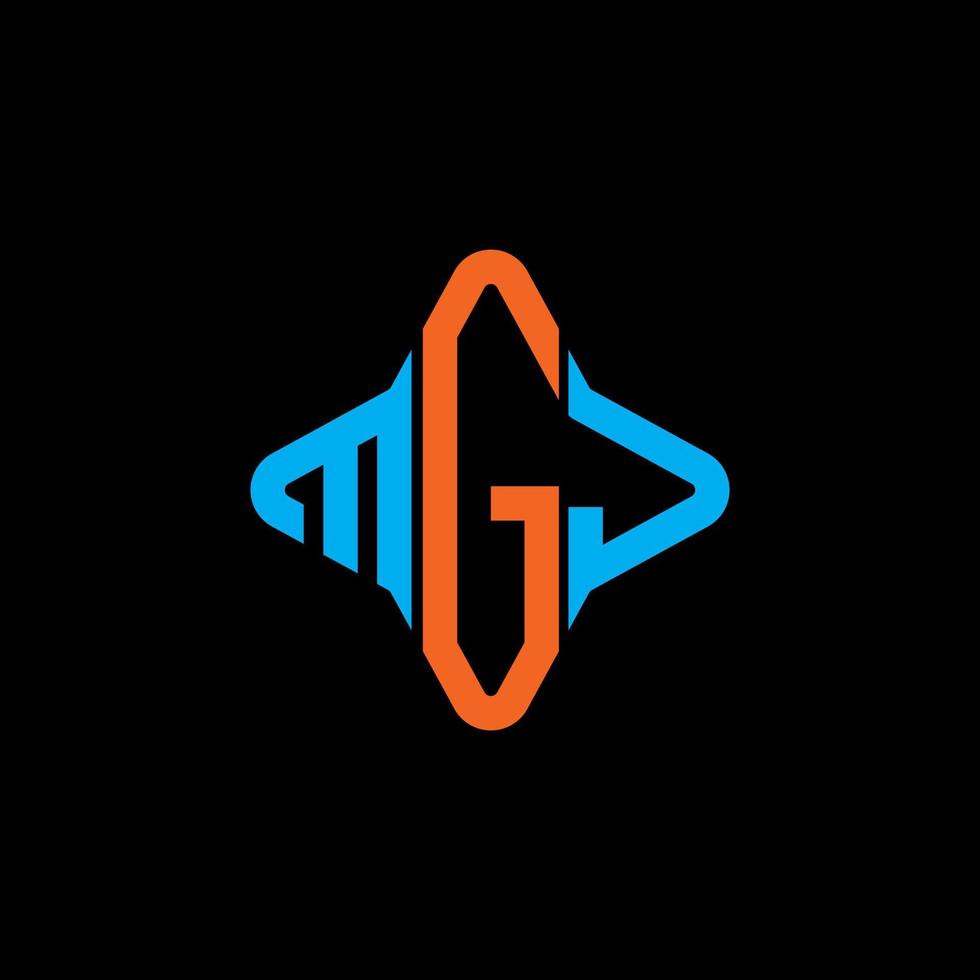 MGJ letter logo creative design with vector graphic