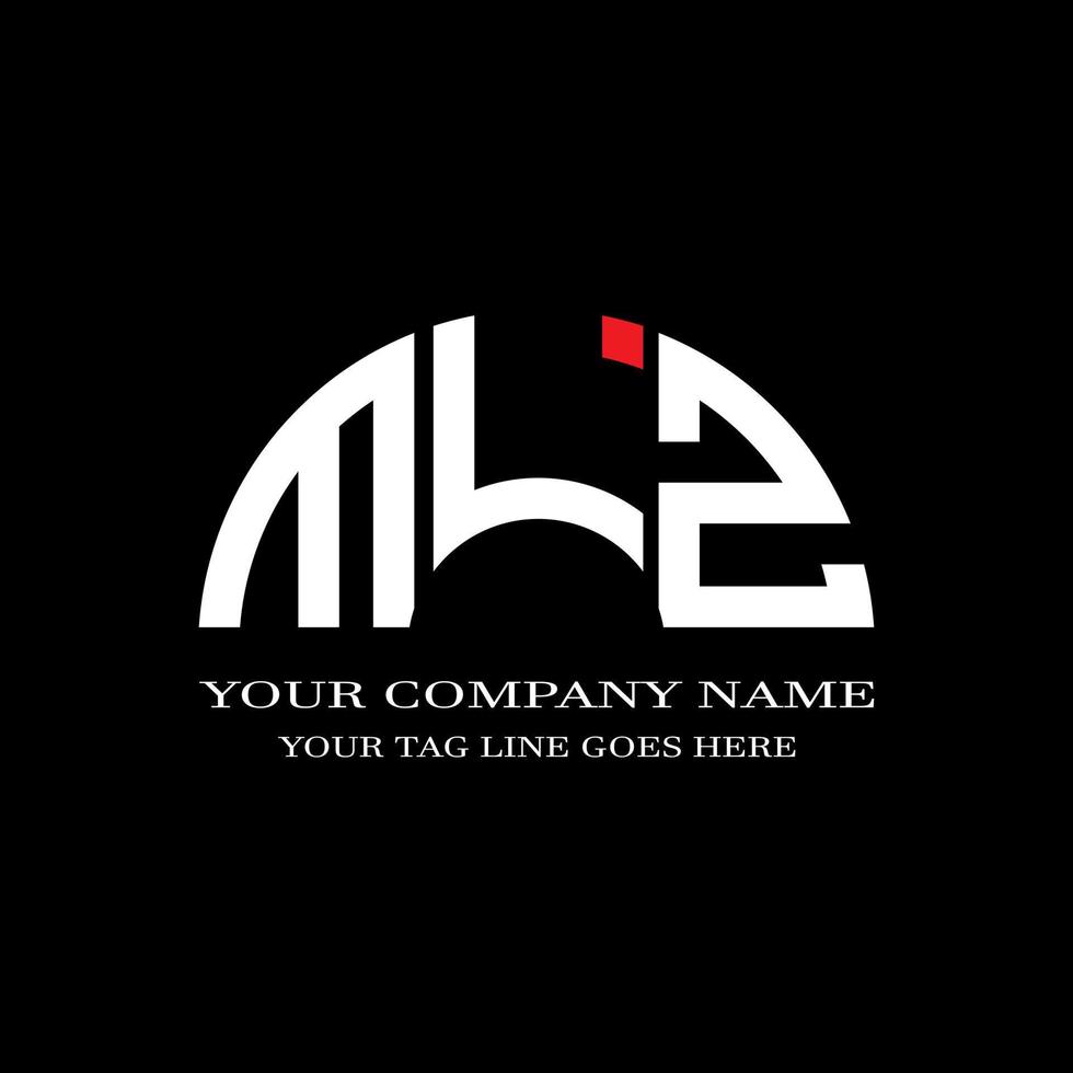 MLZ letter logo creative design with vector graphic
