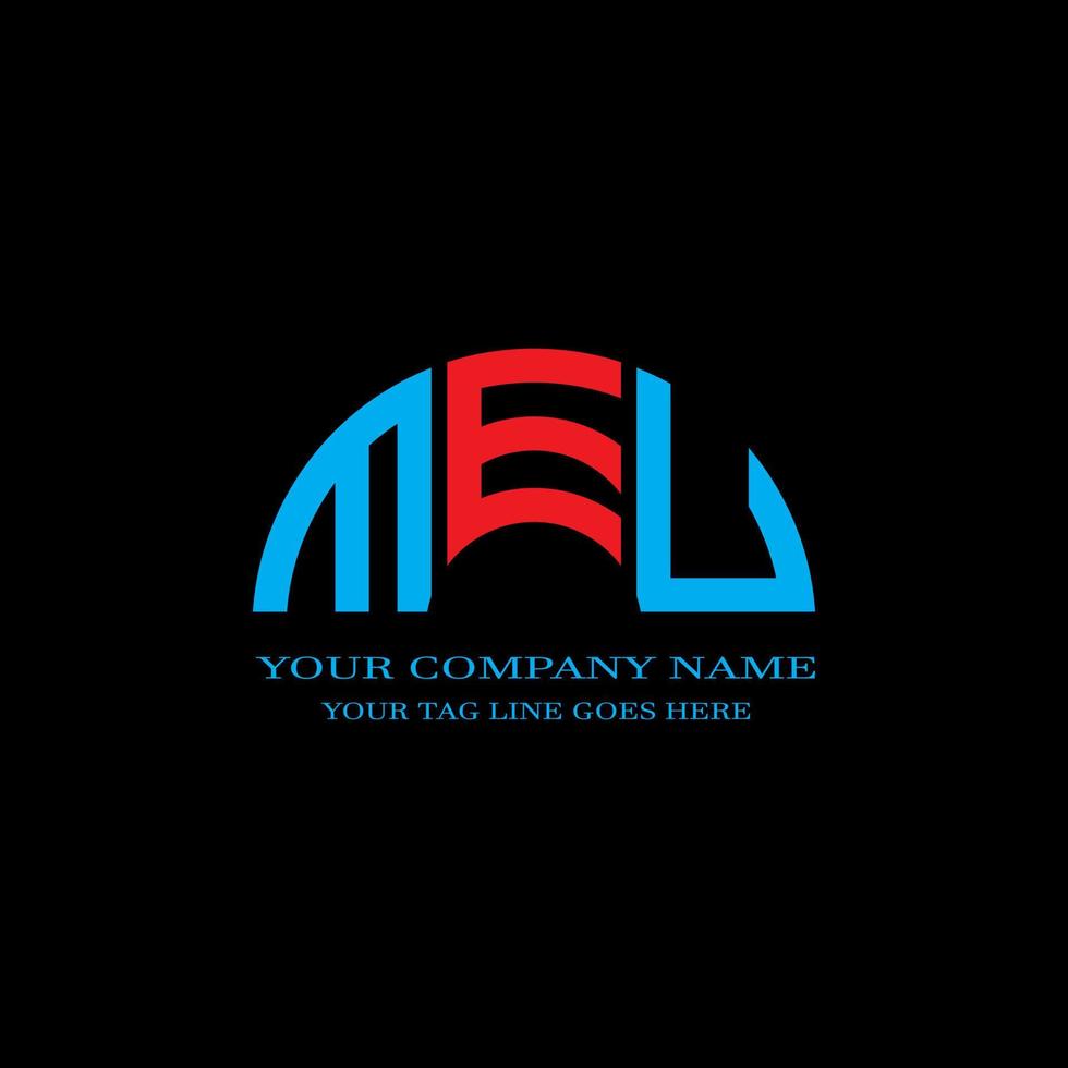 MEU letter logo creative design with vector graphic