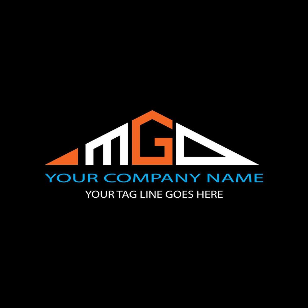 MGD letter logo creative design with vector graphic