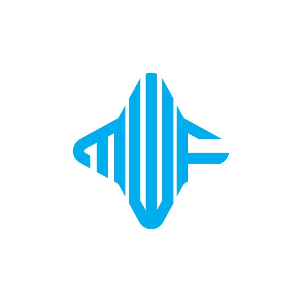 diseño creativo del logotipo de la letra mwf con gráfico vectorial vector