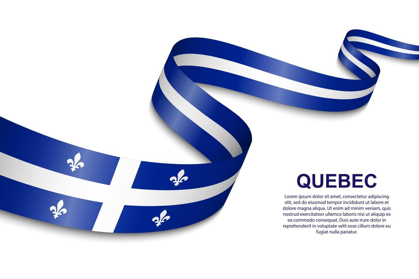 waving flag of Quebec vector