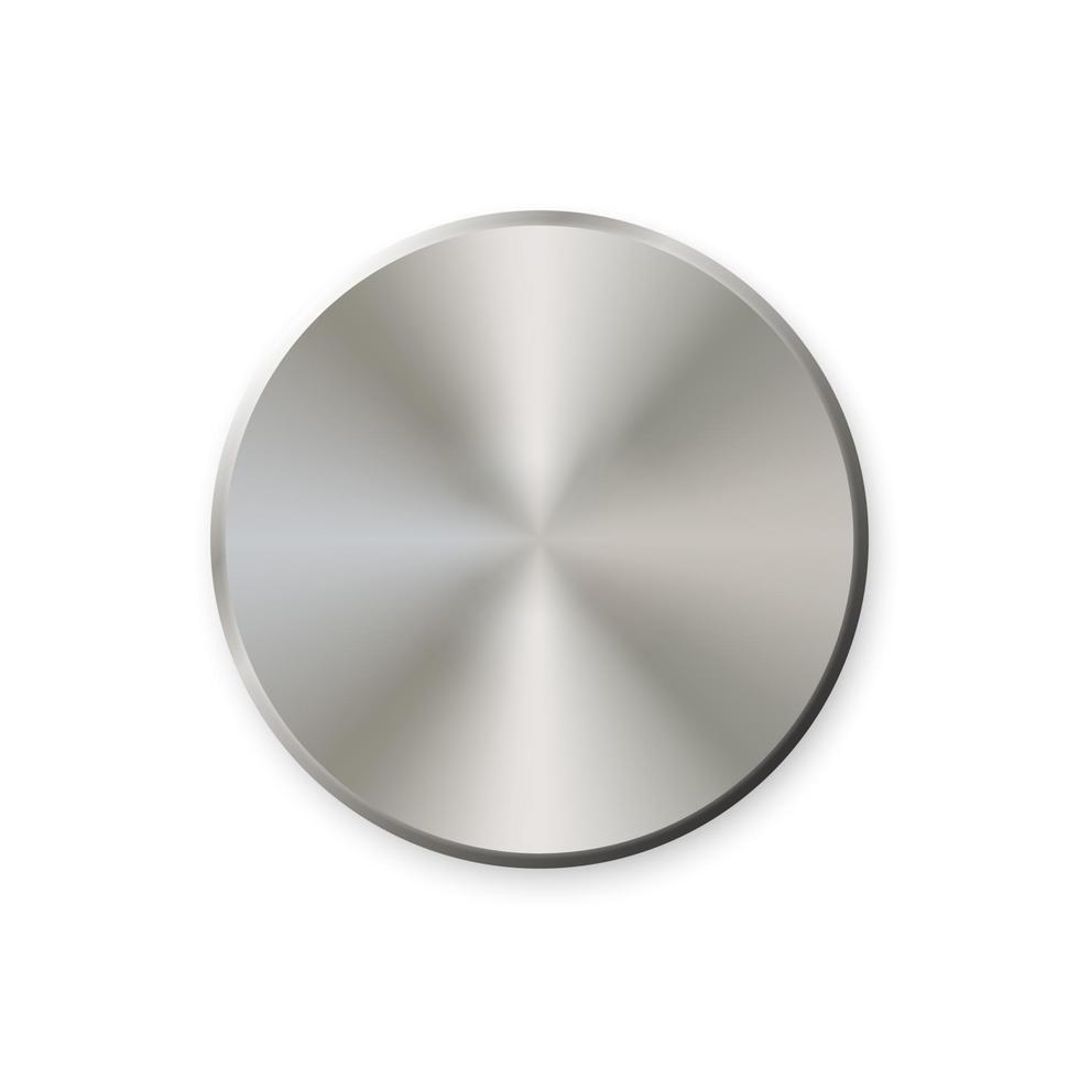 realistic metal button vector