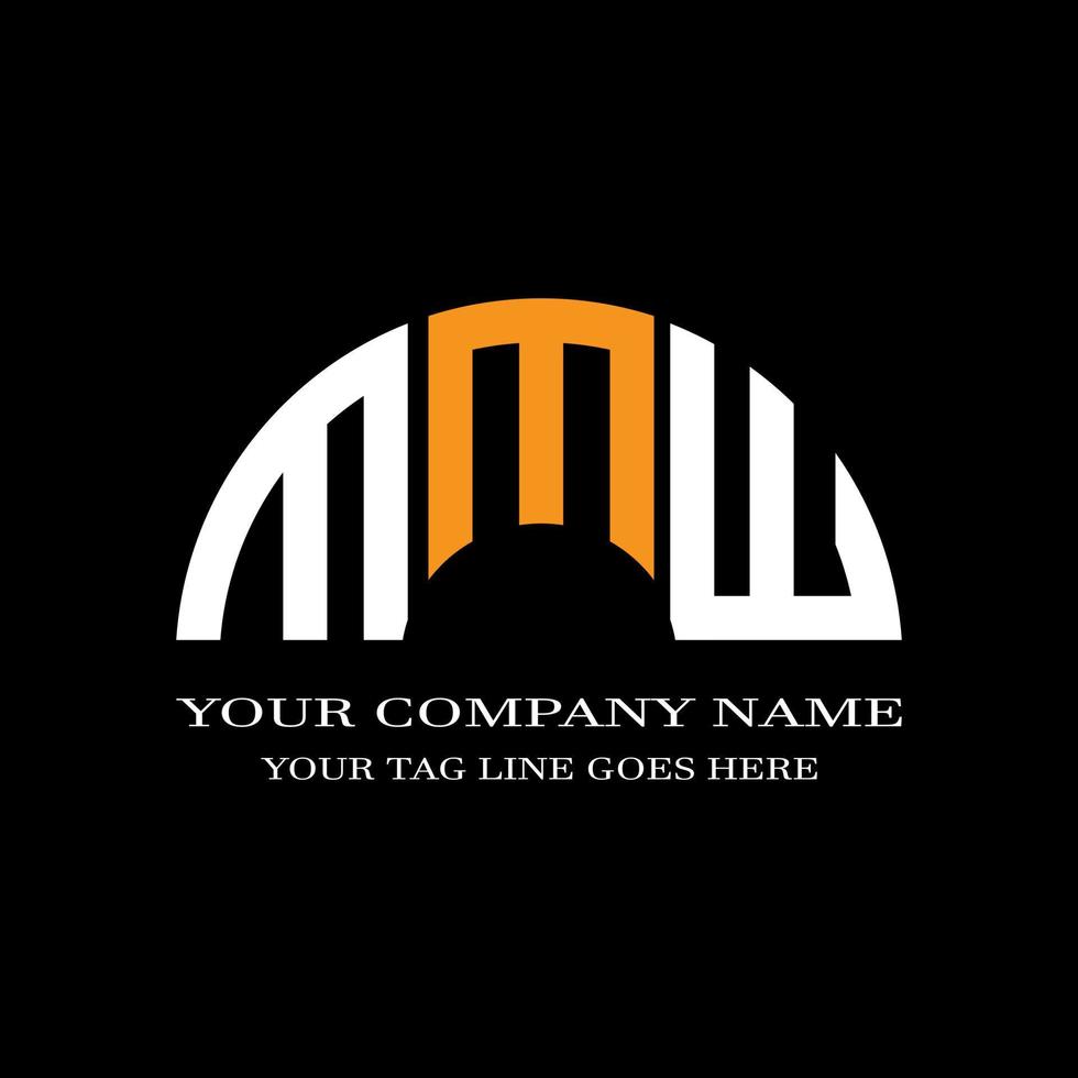 MMW letter logo creative design with vector graphic
