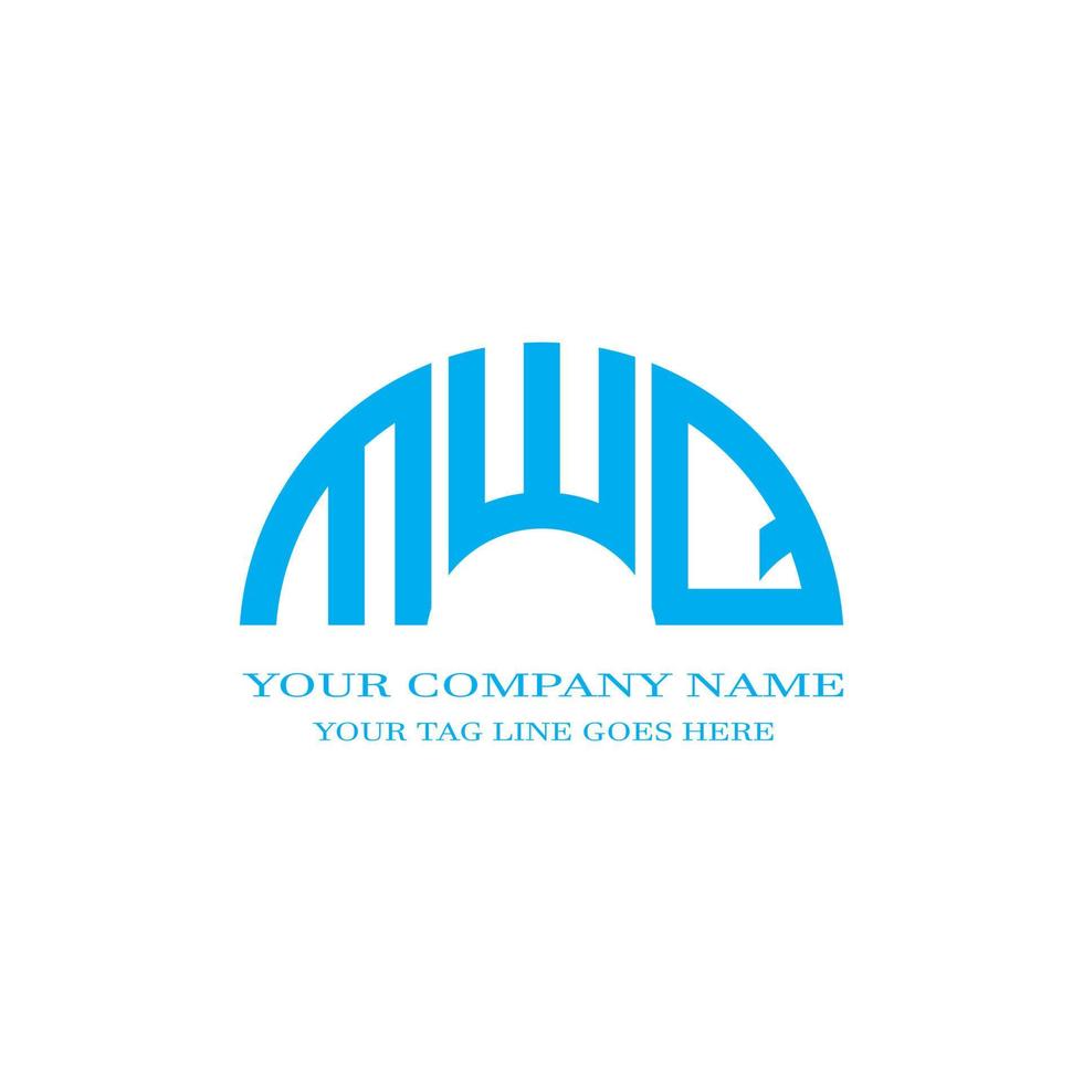 MWQ letter logo creative design with vector graphic