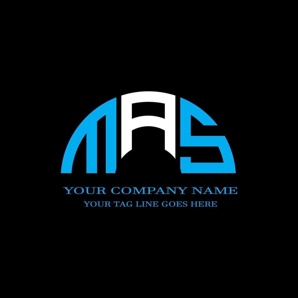 MAS letter logo creative design with vector graphic