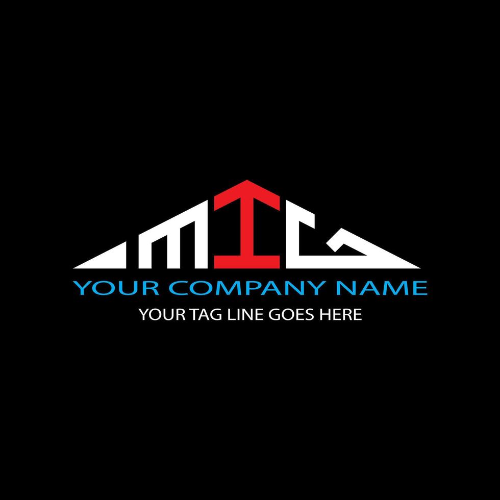 MIG letter logo creative design with vector graphic