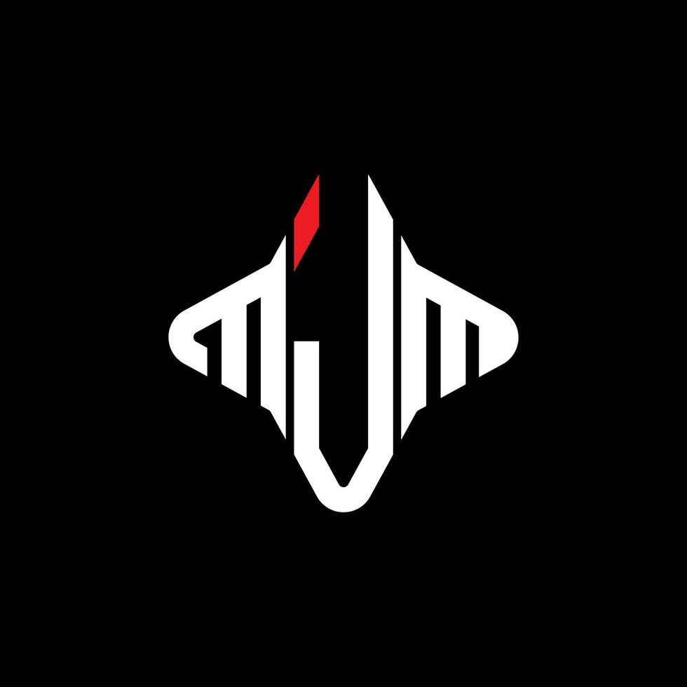 diseño creativo del logotipo de la letra mjm con gráfico vectorial vector