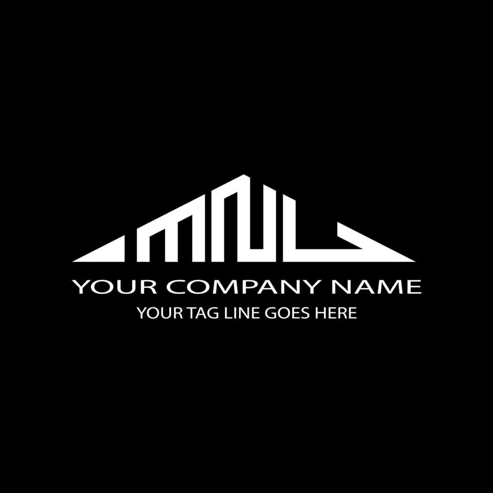 diseño creativo del logotipo de la letra mnu con gráfico vectorial vector