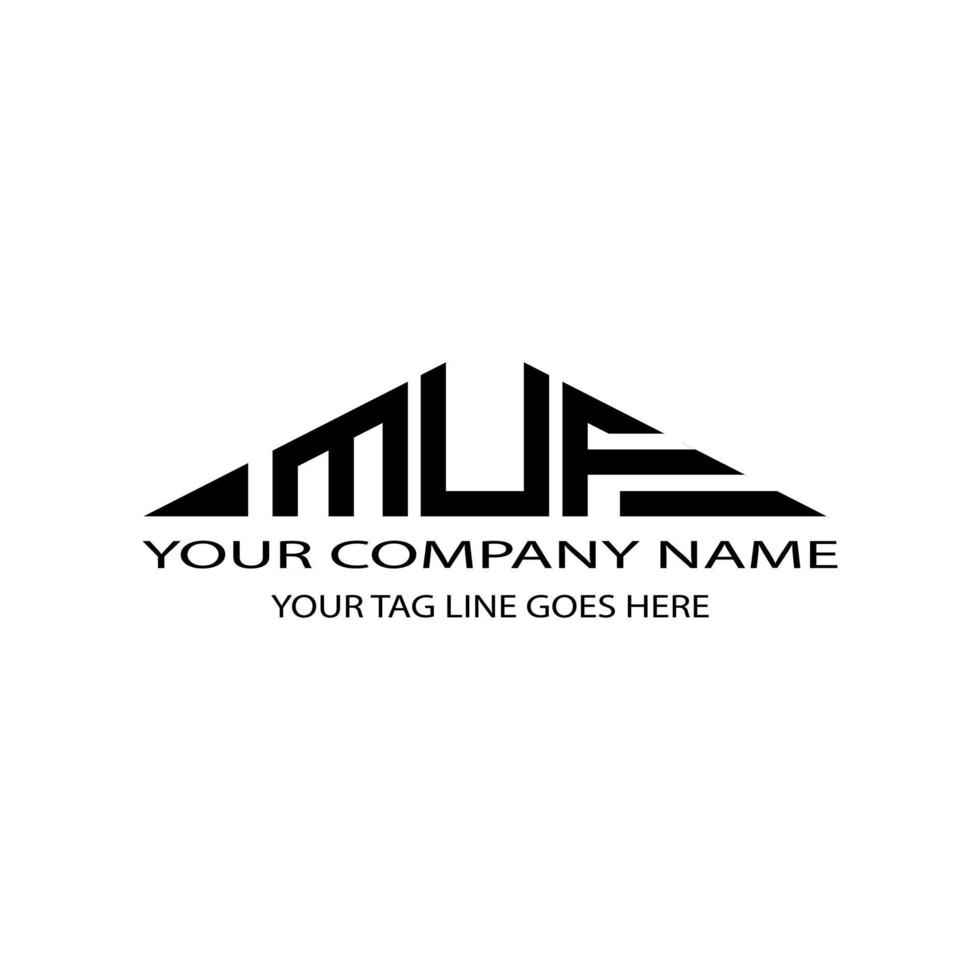 MUF letter logo creative design with vector graphic