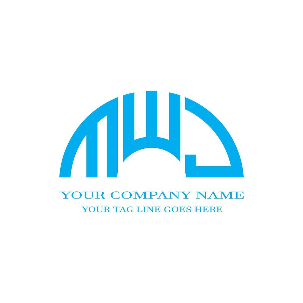 MWJ letter logo creative design with vector graphic