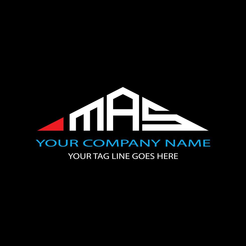 MAS letter logo creative design with vector graphic