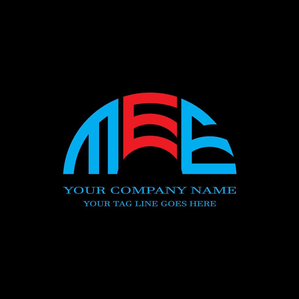 MEE letter logo creative design with vector graphic 8047403 Vector Art