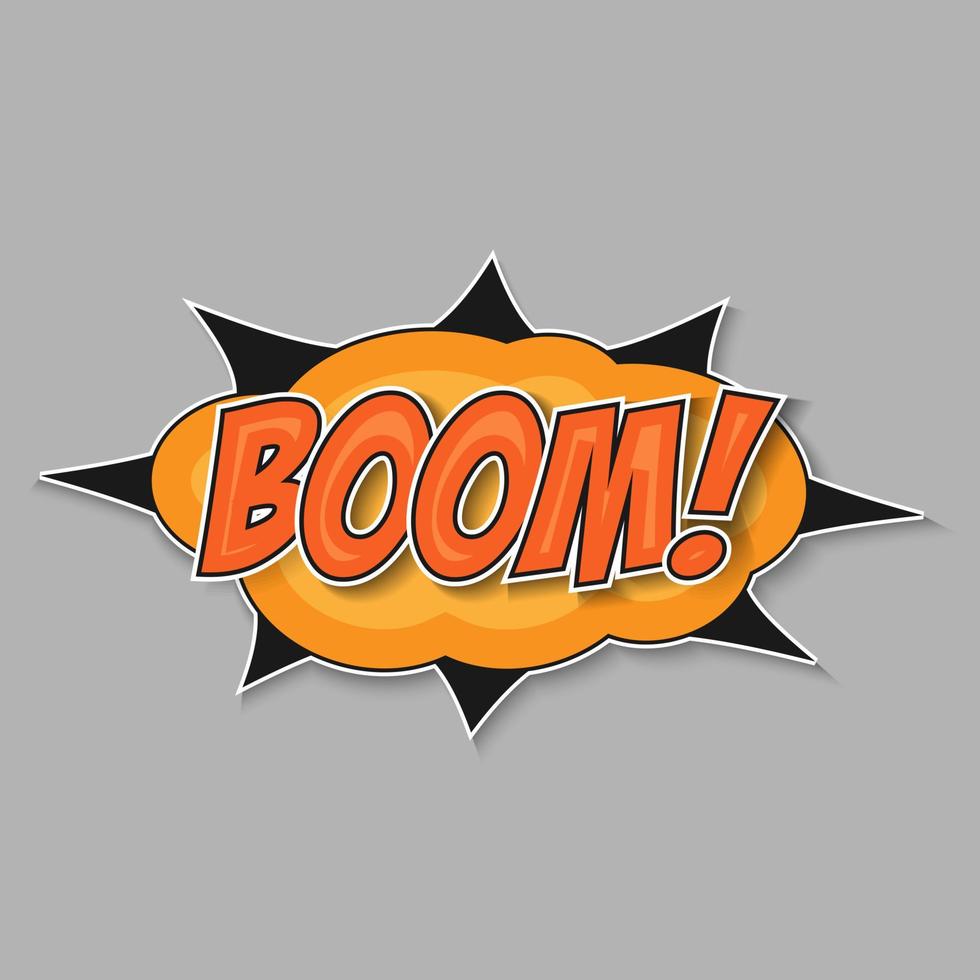 pop art bomb boom vector