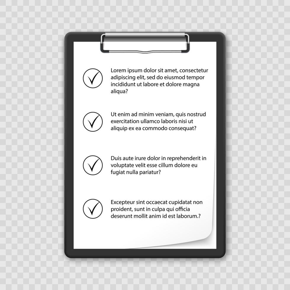clipboard with checklist vector