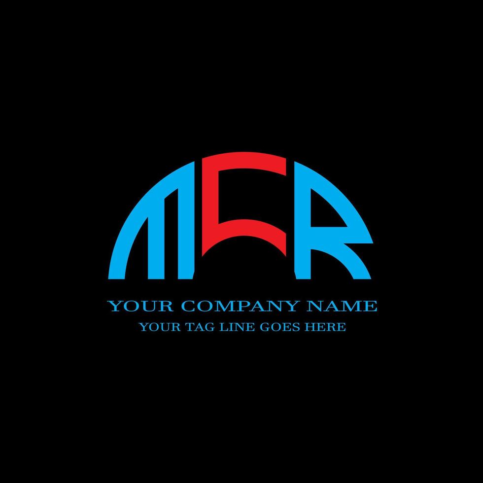 MCR letter logo creative design with vector graphic