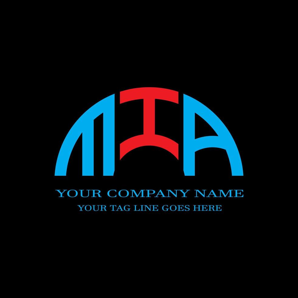 MIA letter logo creative design with vector graphic