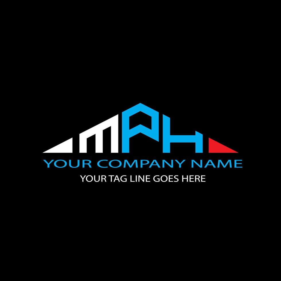 diseño creativo del logotipo de la letra mph con gráfico vectorial vector