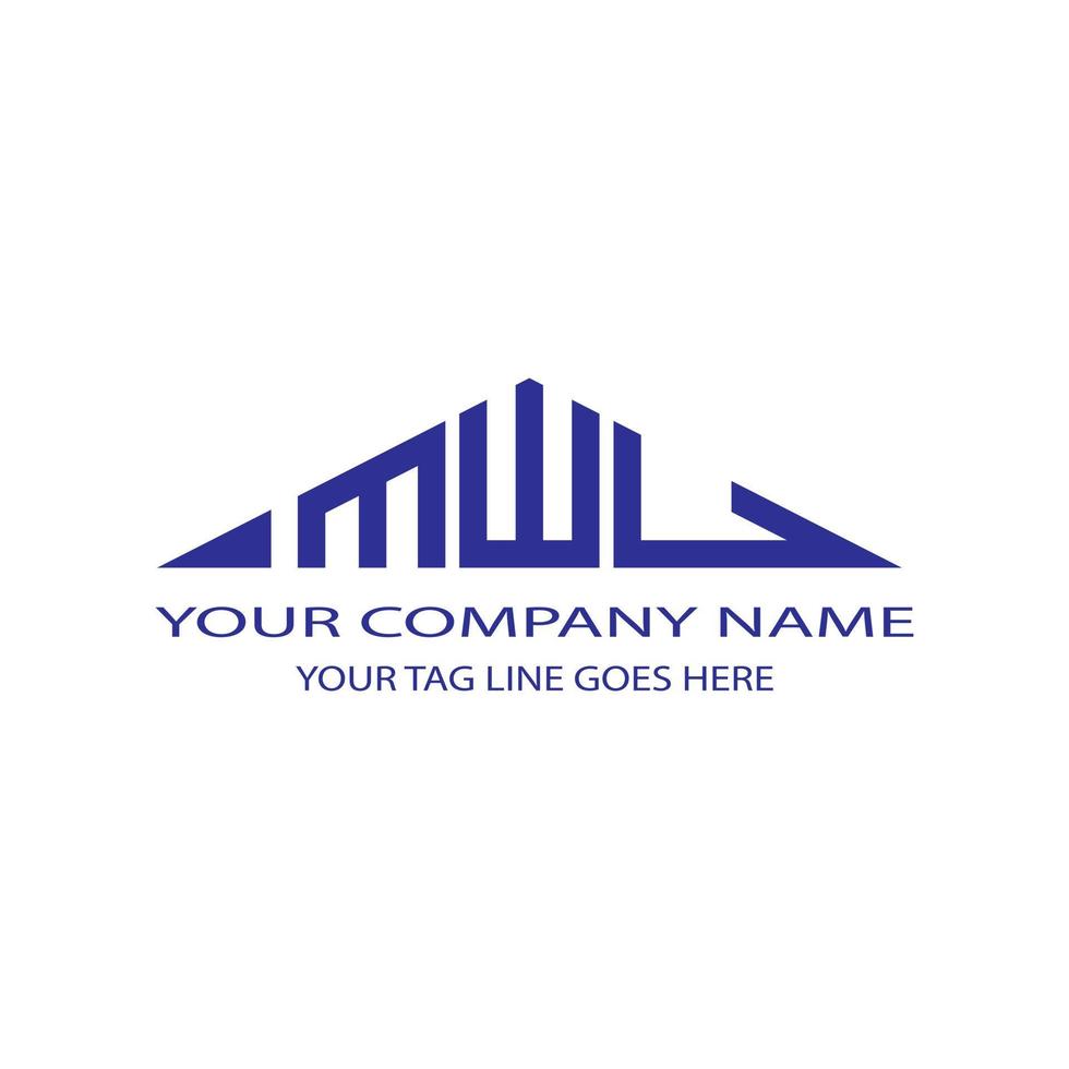 MWU letter logo creative design with vector graphic