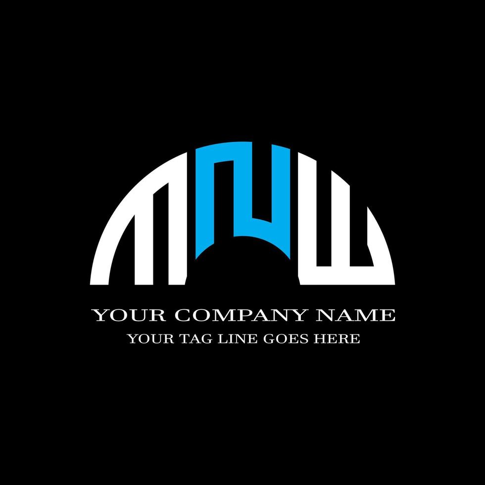 MNW letter logo creative design with vector graphic
