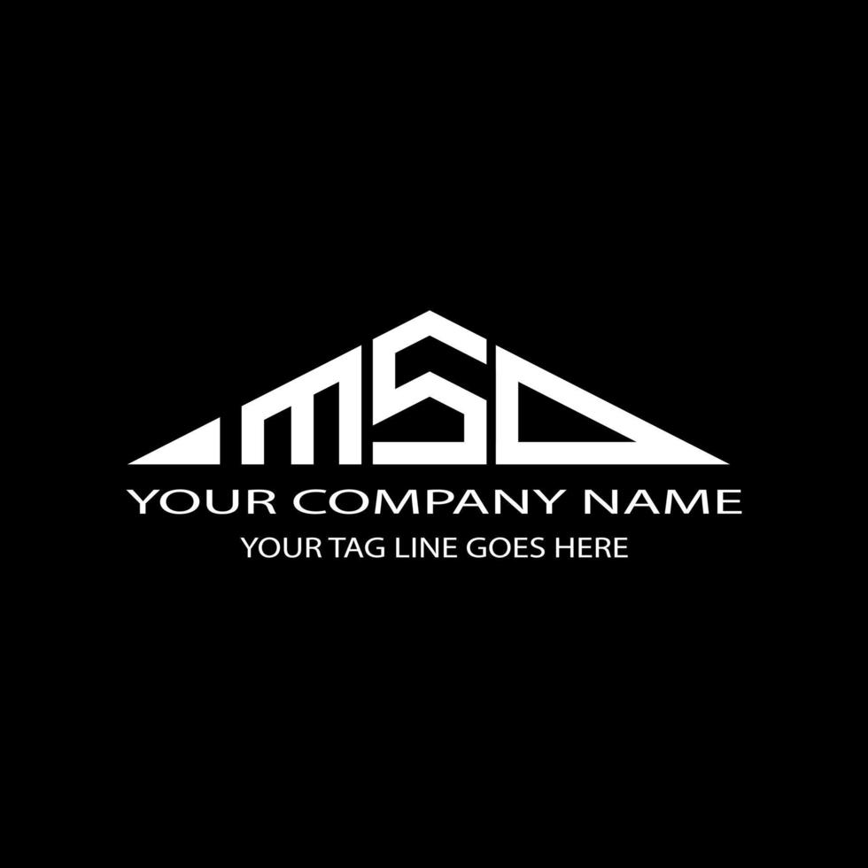 MSD letter logo creative design with vector graphic